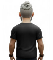 Happy Face t-shirt Μαύρο - Image 2