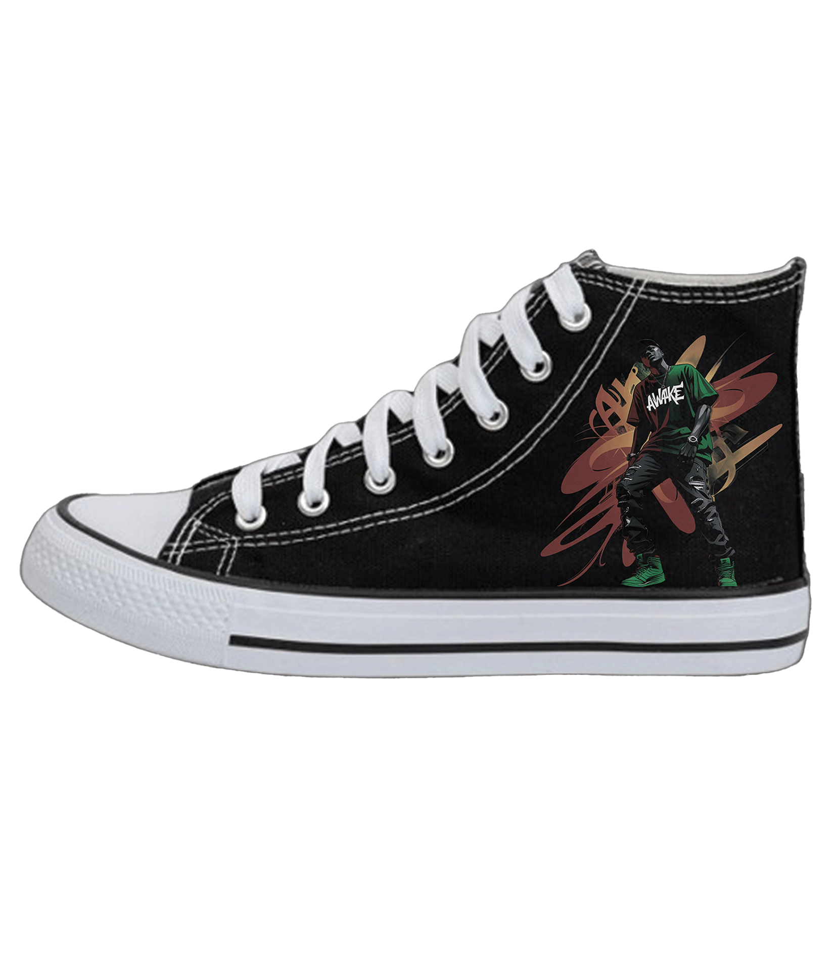 shoes1 Υφασμάτινα sneakers Awake στάμπα, hip hop στυλ και streetwear διάθεση. - Image 1
