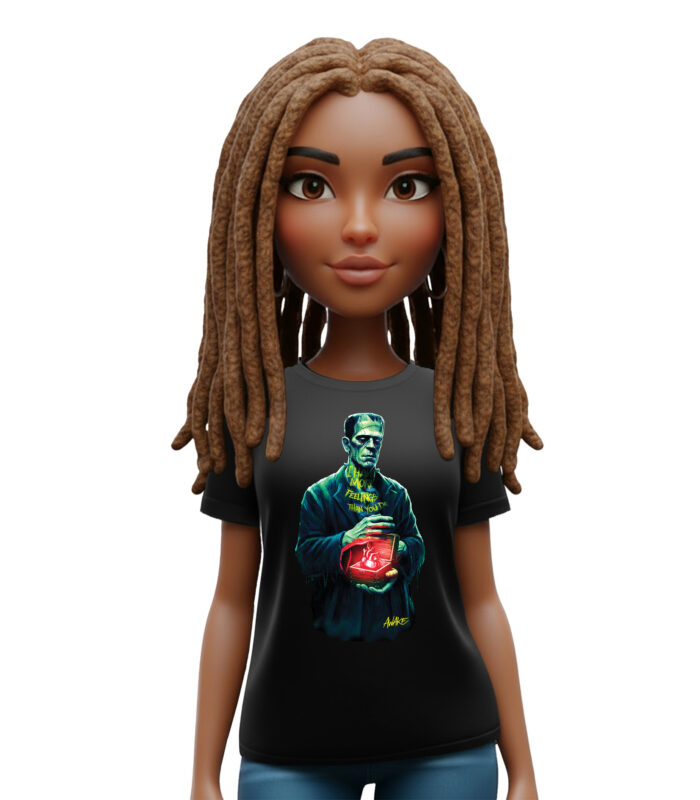 μαύρο t-shirt More Feelings με cinematic artistic design