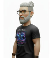 Cosmic Fusion t-shirt Μαύρο - Image 2