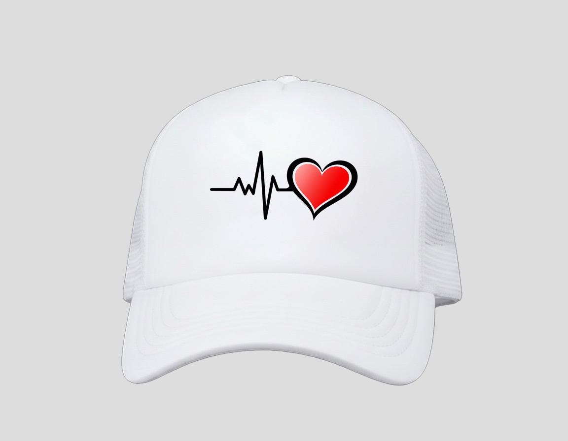 haer-beat Heart Beat καπέλο με καρδιά που χτυπά δυνατά. - Image 1