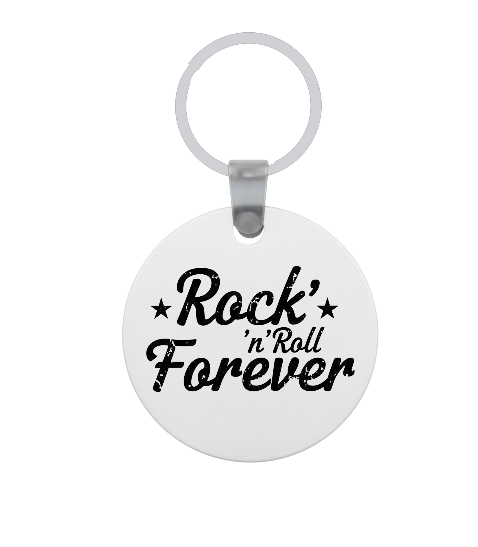 rock' n' roll Μπρελόκ στρόγγυλο από MDF ( Rock and Roll ) - Image 1