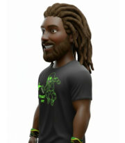 Graffiti Street Art t-shirt Μαύρο - Image 3