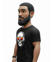 Skull Sunset t-shirt Μαύρο - Image 3