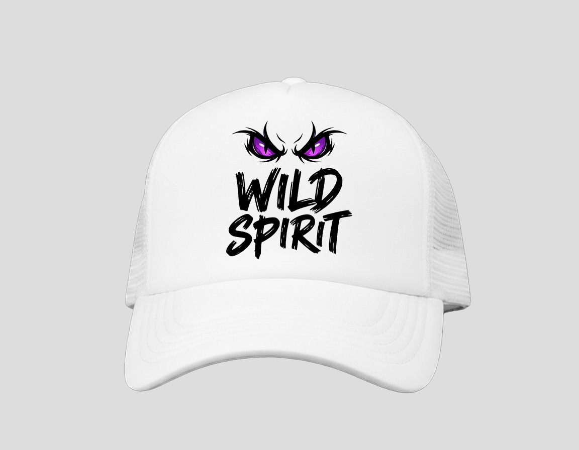 wild-spirit Wild Spirit καπέλο με αγριεμένα μάτια και text, - Image 1