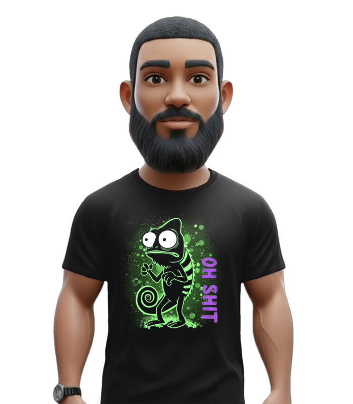 Oh Shit t-shirt μαύρο