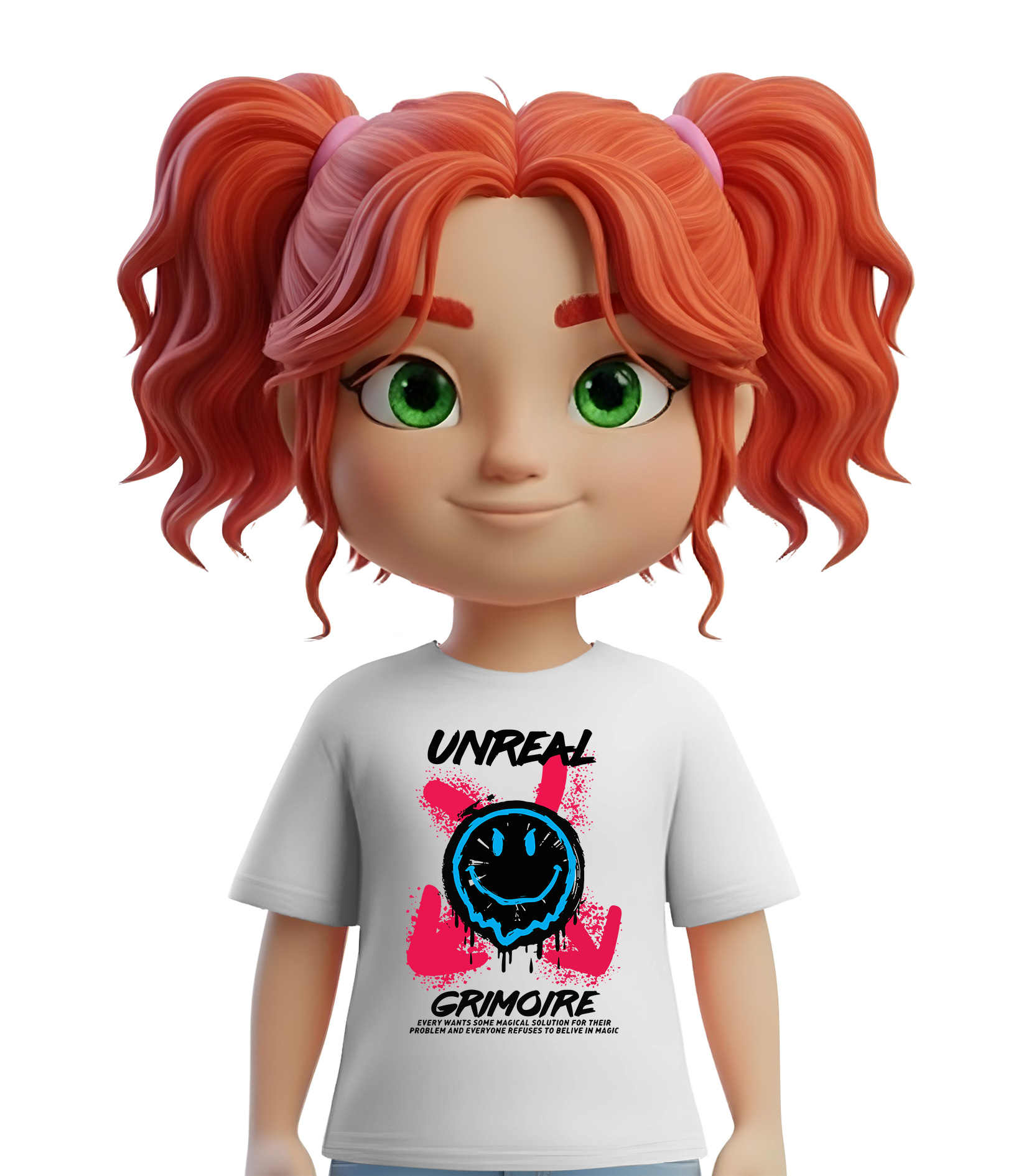 unreal Unreal λευκό t-shirt με μοντέρνο και εντυπωσιακό design - Image 1